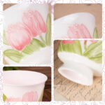 Ceramic Tea Cups Small 2.5oz Cute Vintage Coffee Cup Set of 2 - Image 5