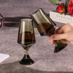 Black K9 Crystal Snifter Glass Set Stemmed Whiskey Glass