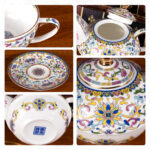 White Tea Cups and Saucer Set for Coffee Tea for One  Tea Pot - Image 3