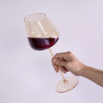 Wine Glasses Set of 2 16.06 oz Crystal Amber Wine Glasses - Image 3
