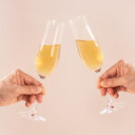 Champagne Flutes, Crystal Champagne Glasses Set of 2, 6.3oz