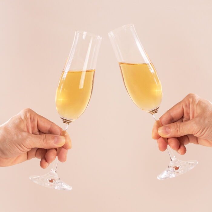 Champagne Flutes, Crystal Champagne Glasses Set of 2, 6.3oz - Image 6