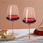 Crystal Wine Glasses With Stem Set of 2 24.69 oz Clouds Red - Image 3