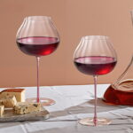 Crysta Wine Glasses Set of 2 24.69 oz Onion Top Red - Image 3