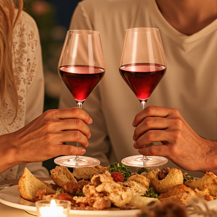 Wine Glasses Crystal Red and White 14.8oz Wine Glasses Set of 2 - Image 3