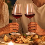 Wine Glasses Crystal Red and White 18oz Wine Glasses Set of 2 - Image 2