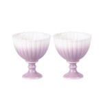 Tea Cup 1.8oz Small Tea Set of 2 Porcelain Tea Cups Purple - Image 2
