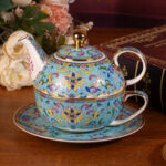 Tea for One Porcelain Teapot and Cup Set Ceramic Tea Set - Image 2
