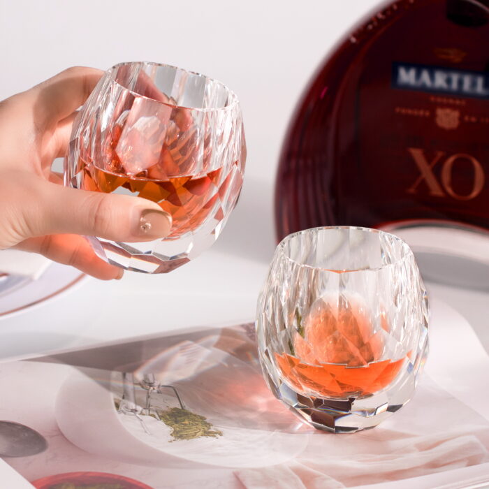 Crystal Whiskey Glasses Set of 2 Luxury 7.44oz Glasses Stemless - Image 5