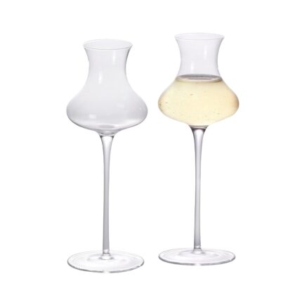 KAMMAK Crystal Brandy Glasses Set of 2, 4.4oz Stemmed Cognac Glasses for Wine, Whisky, Tequila, Elegant Clear Snifter Glass for Party, Outdoor, Wedding, Birthday, Anniversaries,...