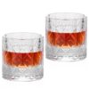 KAMMAK Crystal Whiskey Glasses Set of 2, Handcrafted 7.1oz Old Fashioned Glasses Stemless, Luxury Cocktail Glasses, Hand Blown Scotch Cup for Women, Men Gift for Rocks, Bourbon... KAMMAK 7KPSP921N whiskey glasses front view for product display