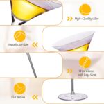 KAMMAK Martini Glasses Set of 2, 4.73 oz Clear Crystal Cocktail Glasses with Stem, Reusable Cocktail Glassware for Wedding Birthday Party, Bar, Margarita, Whiskey, Gin, Tequila,...