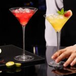 KAMMAK Martini Glasses Set of 2, 4.73 oz Clear Crystal Cocktail Glasses with Stem, Reusable Cocktail Glassware for Wedding Birthday Party, Bar, Margarita, Whiskey, Gin, Tequila,...