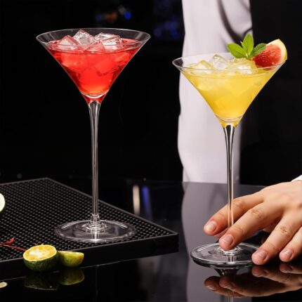 KAMMAK Martini Glasses Set of 2, 4.73 oz Clear Crystal Cocktail Glasses with Stem, Reusable Cocktail Glassware for Wedding Birthday Party, Bar, Margarita, Whiskey, Gin, Tequila,...