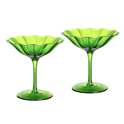 KAMMAK Martini Glasses Set of 2, 6.09 oz Clear Crystal Cocktail Glasses with Stem, Reusable Cocktail Glassware for Wedding Birthday Party, Bar, Margarita, Whiskey, Gin, Tequila,...