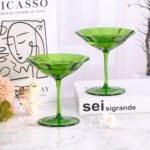 KAMMAK Martini Glasses Set of 2, 6.09 oz Clear Crystal Cocktail Glasses with Stem, Reusable Cocktail Glassware for Wedding Birthday Party, Bar, Margarita, Whiskey, Gin, Tequila,...