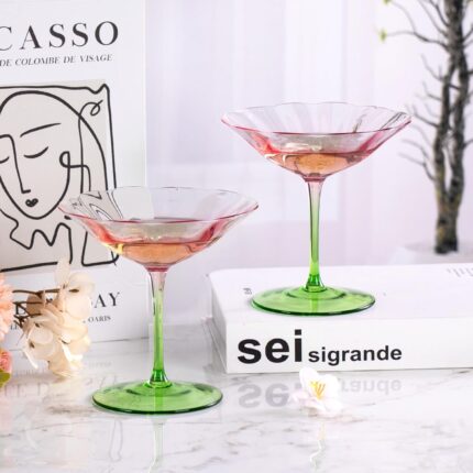 KAMMAK Martini Glasses Set of 2, 6.09 oz Clear Crystal Cocktail Glasses with Stem, Reusable Cocktail Glassware for Wedding Birthday Party, Bar, Margarita, Whiskey, Gin, Tequila,...
