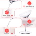 KAMMAK Martini Glasses Set of 2, 9.47 oz Clear Crystal Cocktail Glasses with Stem, Reusable Cocktail Glassware for Wedding Birthday Party, Bar, Margarita, Whiskey, Gin, Tequila,...