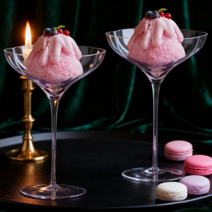 KAMMAK Martini Glasses Set of 2, 9.47 oz Clear Crystal Cocktail Glasses with Stem, Reusable Cocktail Glassware for Wedding Birthday Party, Bar, Margarita, Whiskey, Gin, Tequila,...