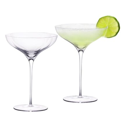 KAMMAK Martini Glasses Set of 2, 9.47 oz Clear Crystal Cocktail Glasses with Stem, Reusable Cocktail Glassware for Wedding Birthday Party, Bar, Margarita, Whiskey, Gin, Tequila,...