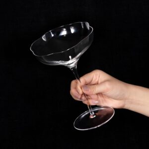 KAMMAK Martini Glasses Set of 2, 9.47 oz Clear Crystal Cocktail Glasses with Stem, Reusable Cocktail Glassware for Wedding Birthday Party, Bar, Margarita, Whiskey, Gin, Tequila,...