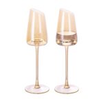 KAMMAK Wine Glasses Set of 2, 7.44 oz Hand Blown Crystal Bordeaux Wine Glasses, Thin Rim & Long Stem, Perfect for Red & White, Daily Use, Wedding or Birthday Gift with Gift Box,...