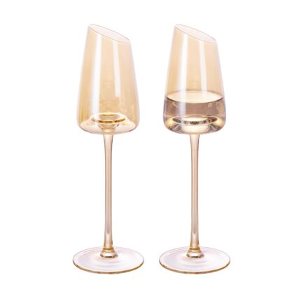 KAMMAK Wine Glasses Set of 2, 7.44 oz Hand Blown Crystal Bordeaux Wine Glasses, Thin Rim & Long Stem, Perfect for Red & White, Daily Use, Wedding or Birthday Gift with Gift Box,...