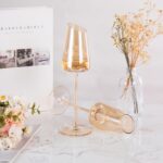 KAMMAK Wine Glasses Set of 2, 7.44 oz Hand Blown Crystal Bordeaux Wine Glasses, Thin Rim & Long Stem, Perfect for Red & White, Daily Use, Wedding or Birthday Gift with Gift Box,...