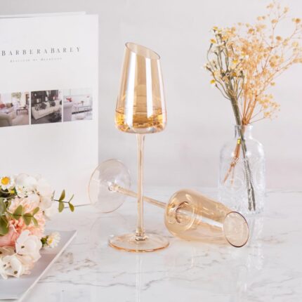 KAMMAK Wine Glasses Set of 2, 7.44 oz Hand Blown Crystal Bordeaux Wine Glasses, Thin Rim & Long Stem, Perfect for Red & White, Daily Use, Wedding or Birthday Gift with Gift Box,...