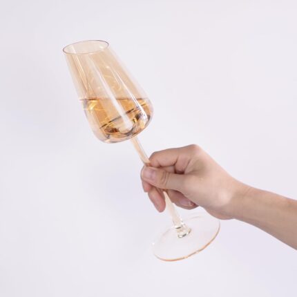 KAMMAK Wine Glasses Set of 2, 7.44 oz Hand Blown Crystal Bordeaux Wine Glasses, Thin Rim & Long Stem, Perfect for Red & White, Daily Use, Wedding or Birthday Gift with Gift Box,...