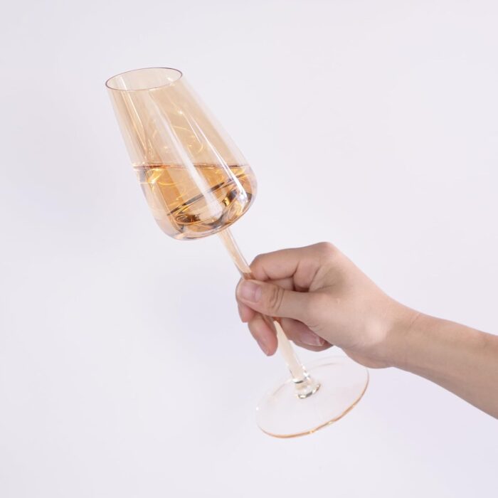KAMMAK Wine Glasses Set of 2, 7.44 oz Hand Blown Crystal Bordeaux Wine Glasses, Thin Rim & Long Stem, Perfect for Red & White, Daily Use, Wedding or Birthday Gift with Gift Box,...