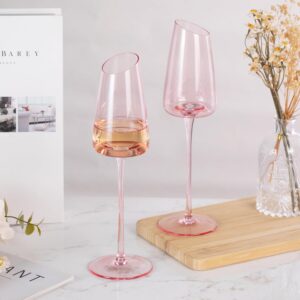 KAMMAK Wine Glasses Set of 2, 7.44 oz Hand Blown Crystal Bordeaux Wine Glasses, Thin Rim & Long Stem, Perfect for Red & White, Daily Use, Wedding or Birthday Gift with Gift Box,...