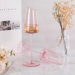 KAMMAK Wine Glasses Set of 2, 7.44 oz Hand Blown Crystal Bordeaux Wine Glasses, Thin Rim & Long Stem, Perfect for Red & White, Daily Use, Wedding or Birthday Gift with Gift Box,...