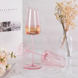 KAMMAK Wine Glasses Set of 2, 7.44 oz Hand Blown Crystal Bordeaux Wine Glasses, Thin Rim & Long Stem, Perfect for Red & White, Daily Use, Wedding or Birthday Gift with Gift Box,...