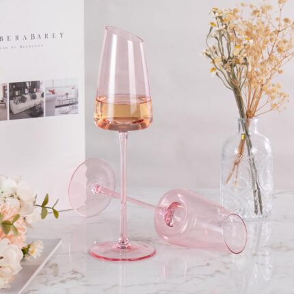 KAMMAK Wine Glasses Set of 2, 7.44 oz Hand Blown Crystal Bordeaux Wine Glasses, Thin Rim & Long Stem, Perfect for Red & White, Daily Use, Wedding or Birthday Gift with Gift Box,...