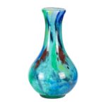KAMMAK-Azure Crystal Vase - Heavy Glass Decor for Mantle