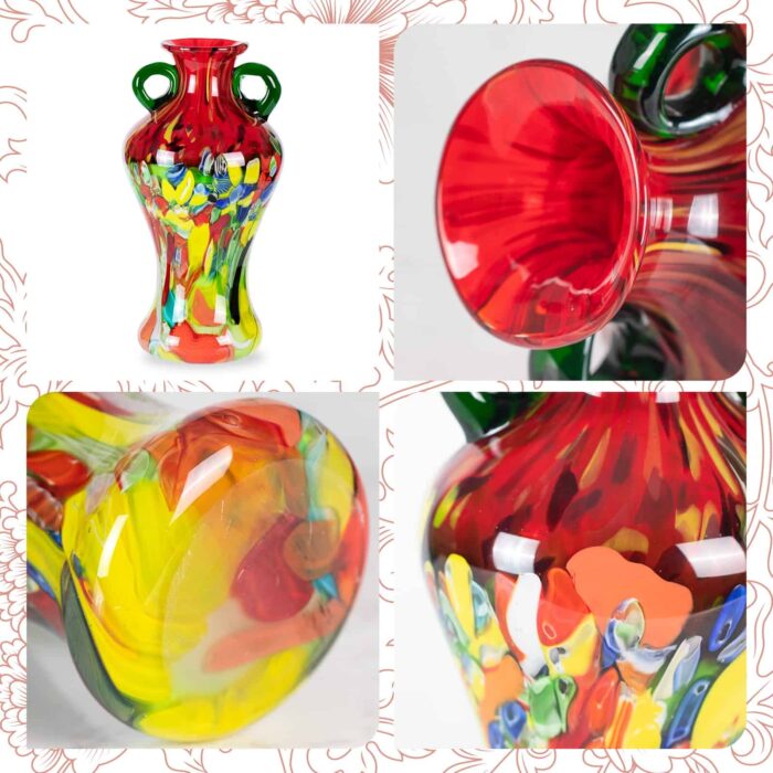 KAMMAK-Bold Statement Art Vase - Thick Colored Crystal for Entryway