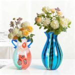 KAMMAK-Avant-Garde Glass Sculpture Vase - Multicolor Abstract Design