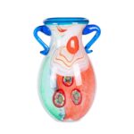 KAMMAK-Avant-Garde Glass Sculpture Vase - Multicolor Abstract Design