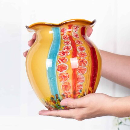 KAMMAK-Luxury Housewarming Gift Vase - Heavy Crystal Art Glass