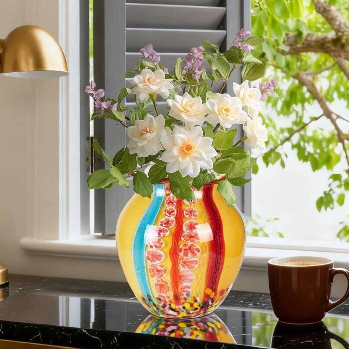 KAMMAK-Luxury Housewarming Gift Vase - Heavy Crystal Art Glass