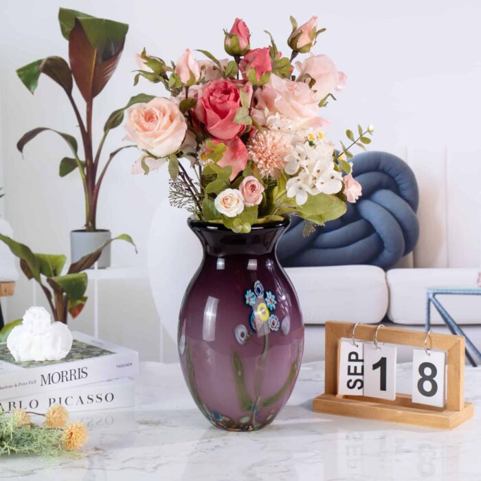 KAMMAK-Vintage Style Art Glass Vase - Classic Heavy Crystal Design