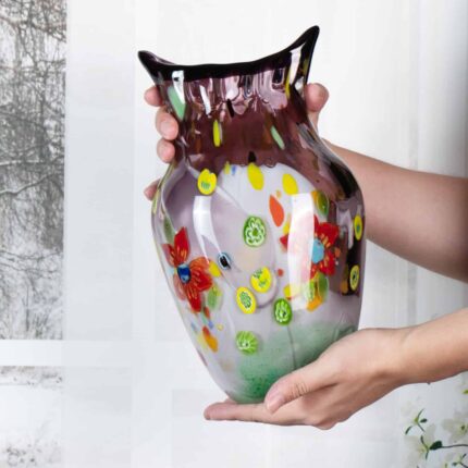 KAMMAK-Oriental Inspired Crystal Vase - Feng Shui Home Decor