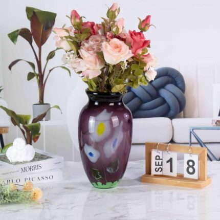 KAMMAK-Retro Look Colored Glass Vessel - Mid-Century Modern Vibe