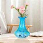 KAMMAK-Nature Motif Crystal Vase - Carved Glass Effect