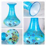 KAMMAK-Nature Motif Crystal Vase - Carved Glass Effect