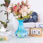KAMMAK-Nature Motif Crystal Vase - Carved Glass Effect