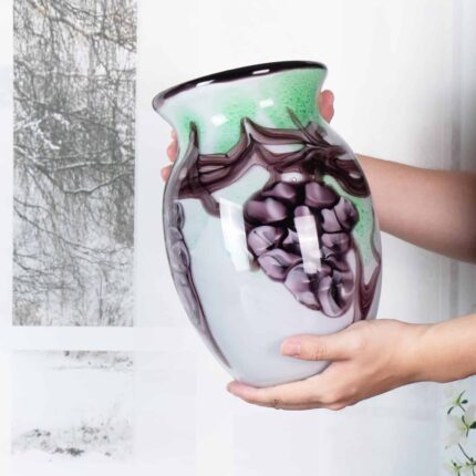 KAMMAK-Short Round Crystal Vase - Cute Tabletop Decor