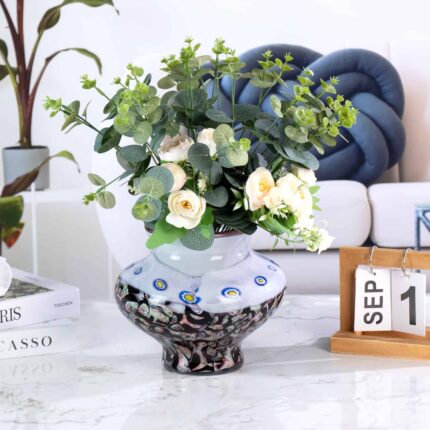 KAMMAK-Artistic Blown Style Glass Vase - Unique Pattern