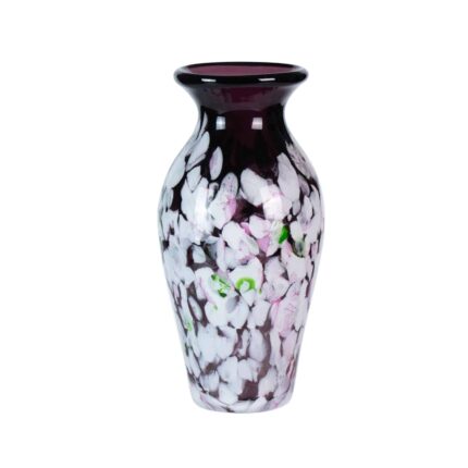 KAMMAK-Tall Cylinder Art Glass Vase - Statement Floor or Table Decor